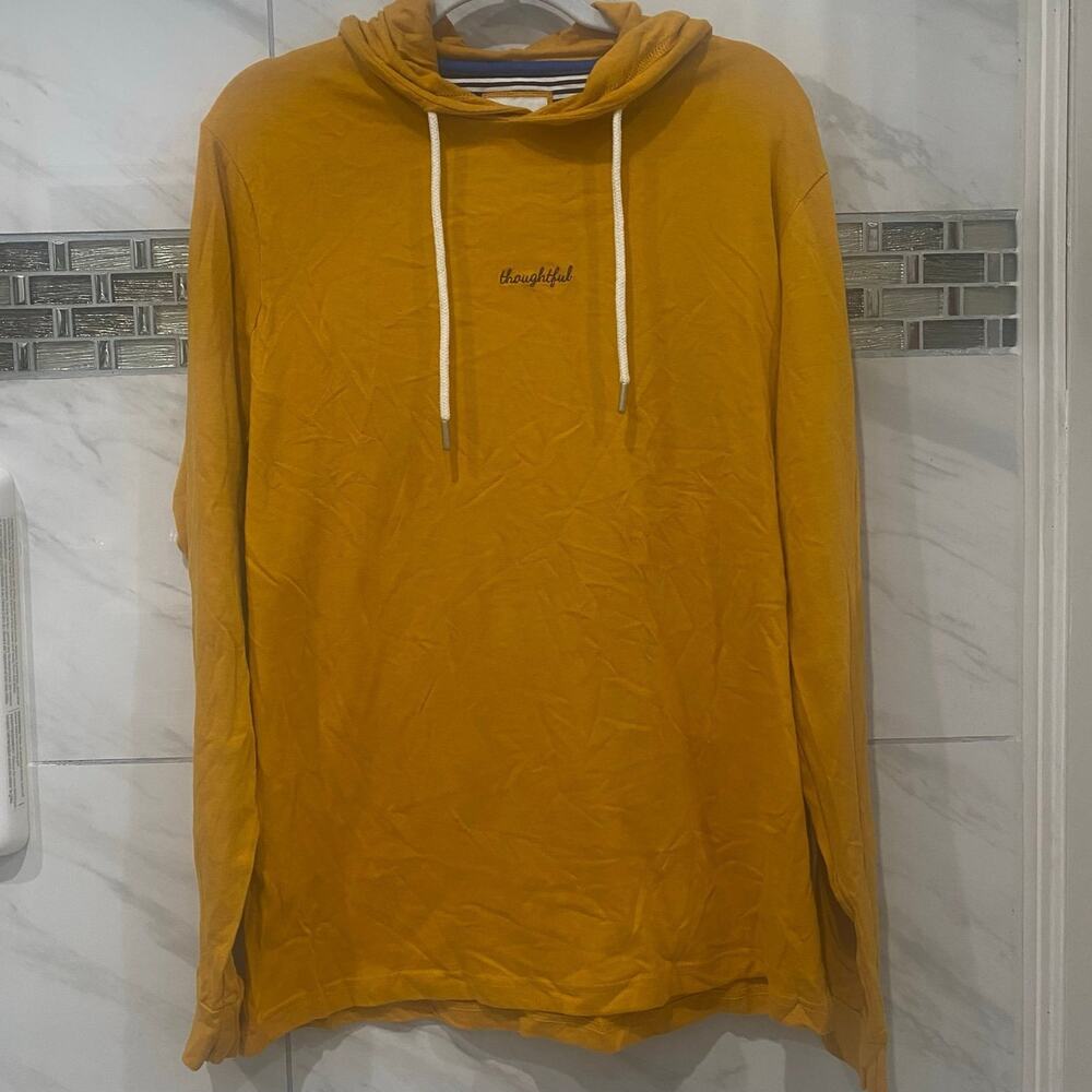 Yellow “Thoughtful” Hoodie by Denim & Flower Men's Size L